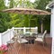 Costway 15 Ft Patio Double Sided Umbrella Outdoor Market Umbrella BeigeTanOrangeBurgundy